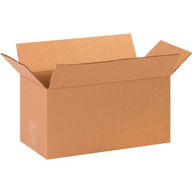 Global Industrial B68683 Long Cardboard Corrugated Boxes - 14 x 7 x 7 in., Kraft - Pack of 25