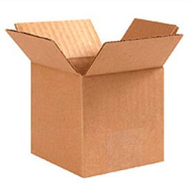 Global Industrial BP2714 Flat Cardboard Corrugated Boxes - 15 x 15 x 5 in., Kraft - Pack of 25