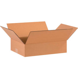 Global Industrial 4437800 Flat Cardboard Corrugated Boxes - 16 x 12 x 4 in., Kraft - Pack of 25