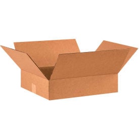 Global Industrial BP2731 Flat Cardboard Corrugated Boxes - 16 x 14 x 4 in., Kraft - Pack of 25