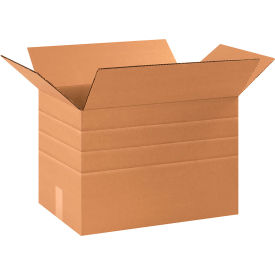 Global Industrial BP3405 Multi Depth Cardboard Corrugated Boxes - 17.25 x 11.25 x 12 in., Kraft - Pack of 25