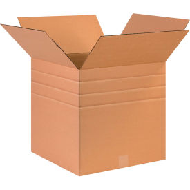 Global Industrial BP3409 Multi Depth Cardboard Corrugated Boxes - 17 x 17 x 17 in., Kraft - Pack of 25