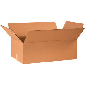 Global Industrial BP2931 Flat Cardboard Corrugated Boxes - 24 x 14 x 8 in., Kraft - Pack of 20