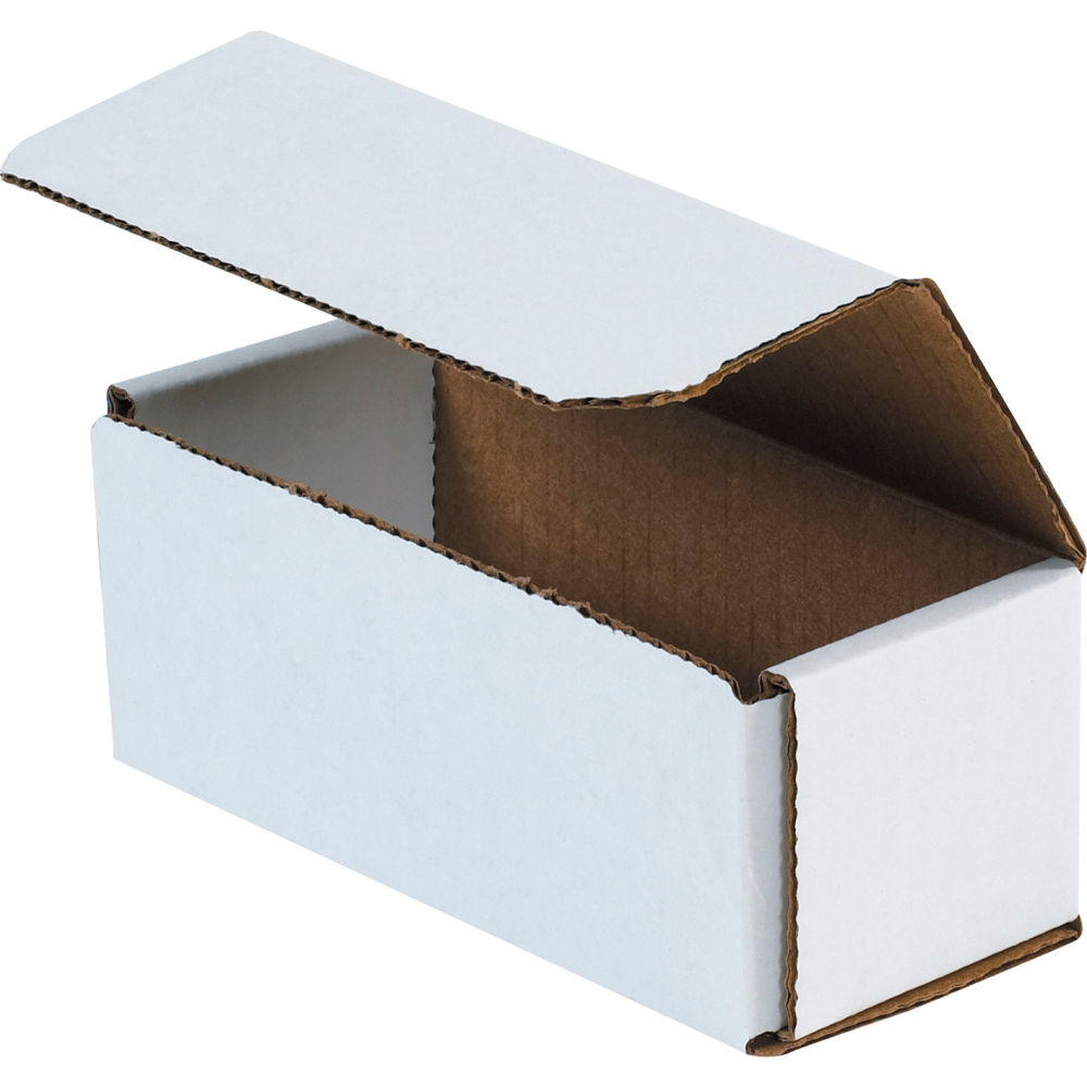 Corrugated Mailers - White - 6 x 2.5 x 2.375 in. - Pack of 50 - Lightweight & Durable