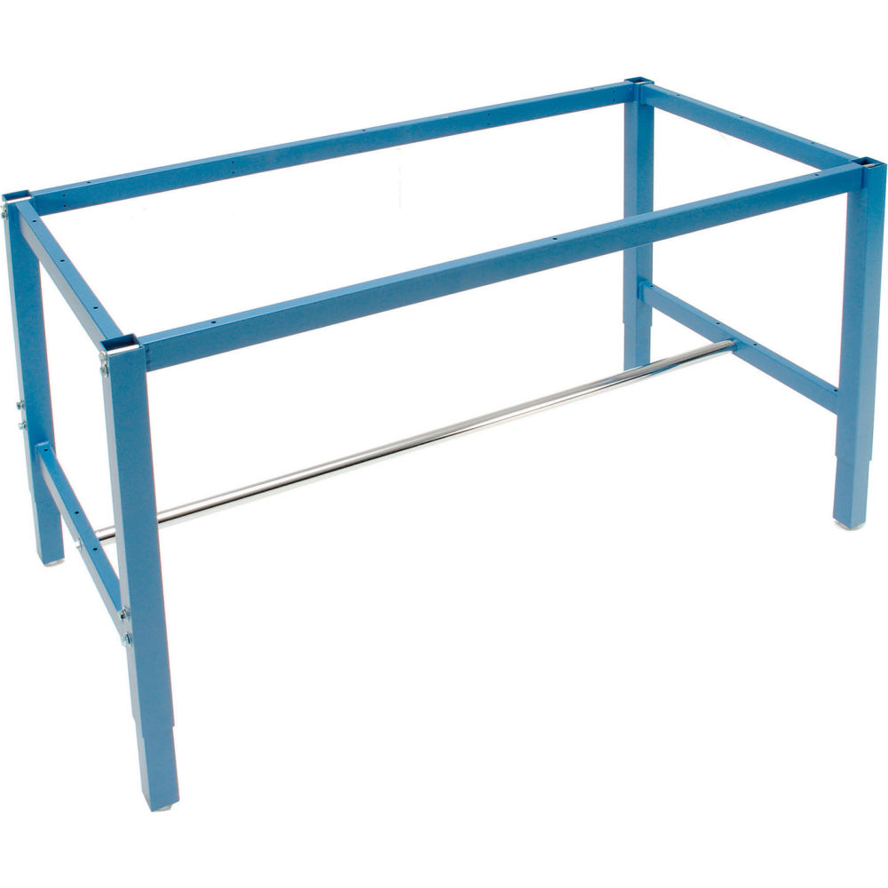 Global Industrial 249603BL Workbench Frame with Adjustable Leg - 69.62 x 27.56 in. - Blue