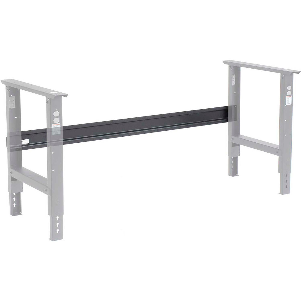 Global Industrial 255222BK 72 in. Workbench Steel Stringer for C Channel Adjustable Leg & Fixed Height, Black