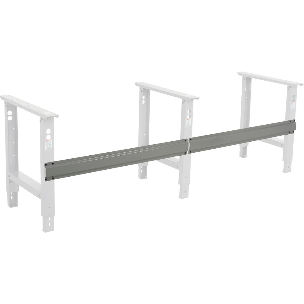 Global Industrial BS96 Workbench Steel Stringer for C Channel Adj Leg & Fixed Height - 96 in. - Gray