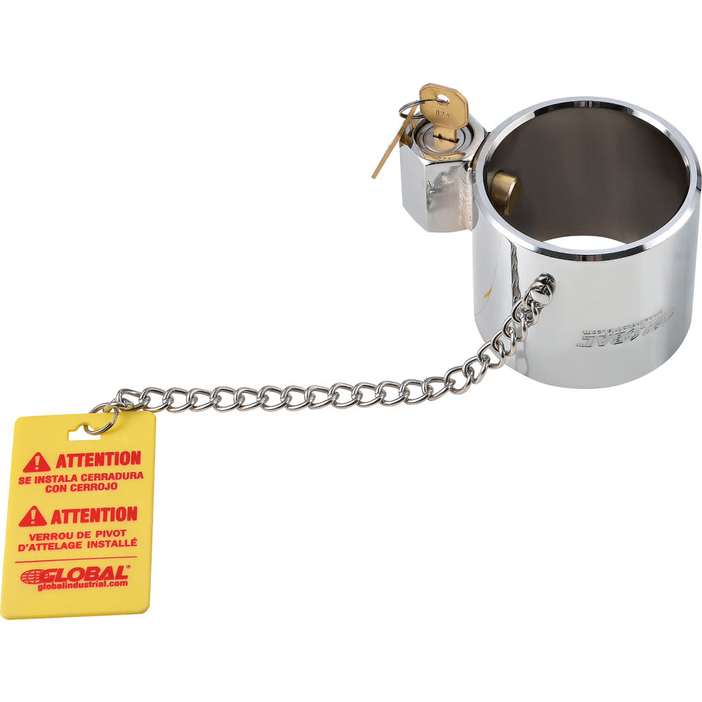 Global Industrial 262063 Keyed Different King Pin Lock, Silver