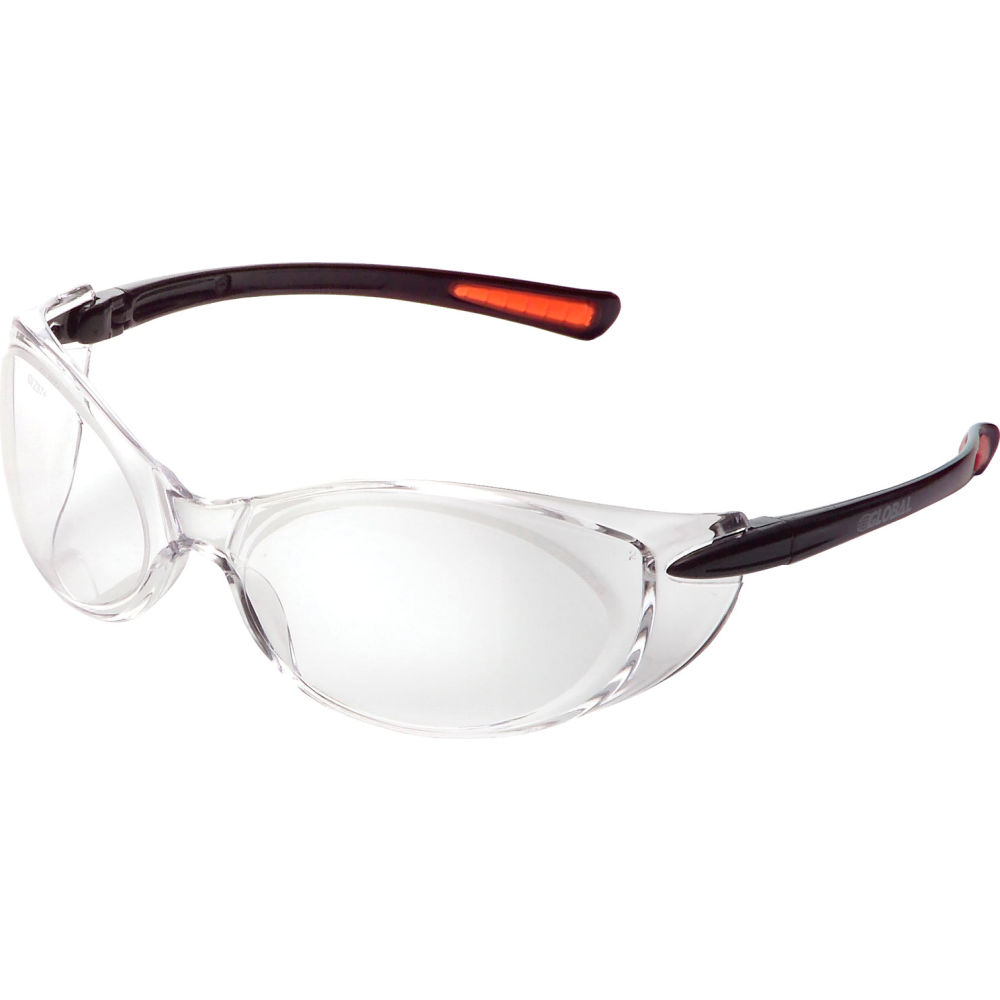 Frameless Safety Glasses - Clear Lens - Black Frame - Anti-Fog
