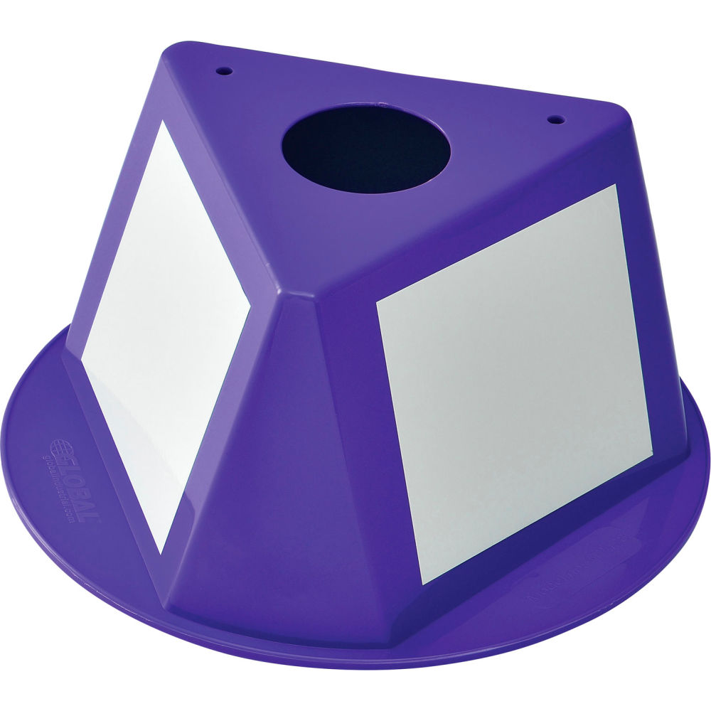 Dry Erase Inventory Control Cone - Purple - 10in. Dia. x 5in.H - High Visibility