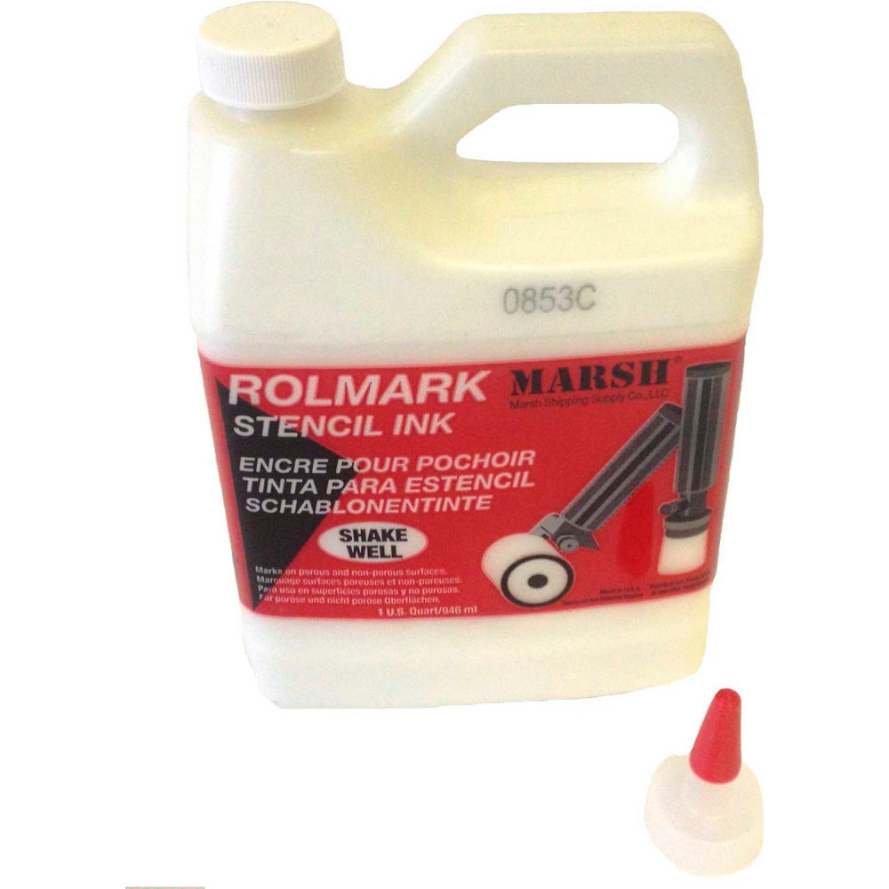 412489WH 1 qt. Rolmark Stencil Ink Pad, White