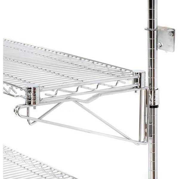 Global Industrial B1137064G Nexel Poly-Green Wall Mount Wire Shelf - Additional Level - 72 x 14 in.