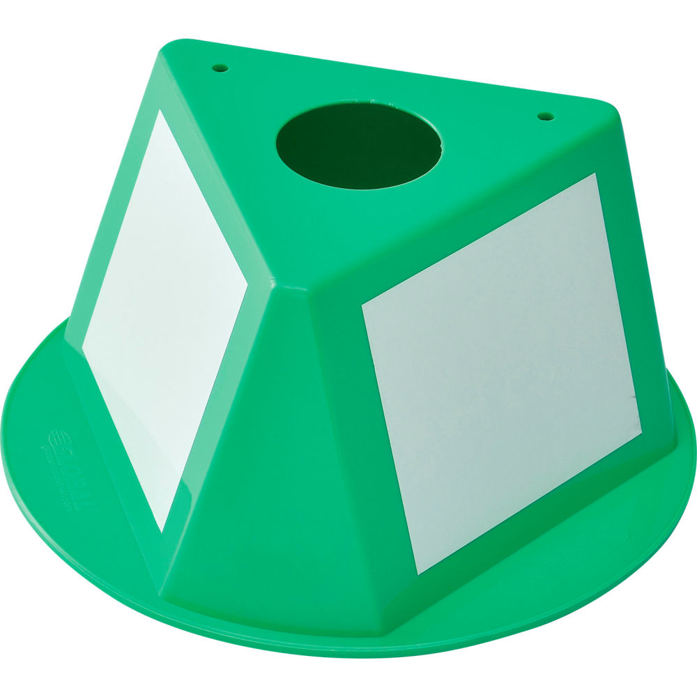 Global Industrial 412422 Inventory Control Cone with Dry Erase Decals, Green