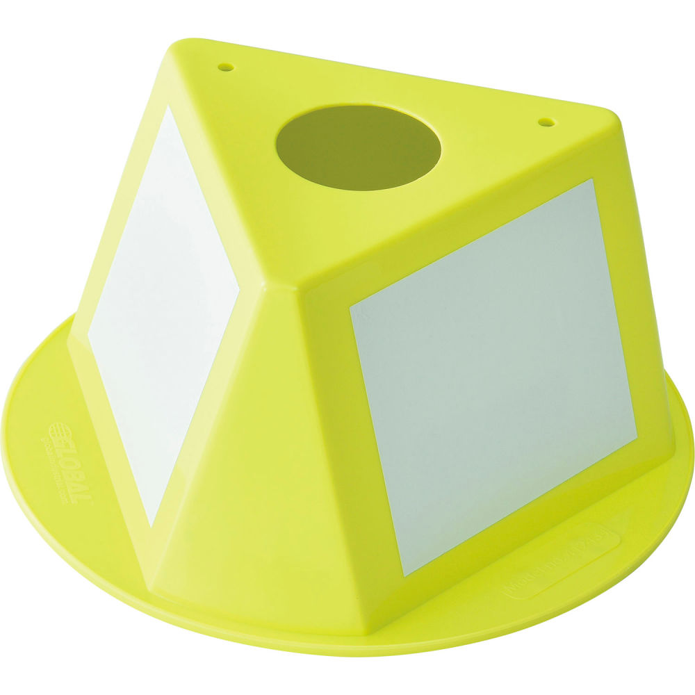 Global Industrial 412434 Inventory Control Cone with Dry Erase Decals, Yellow