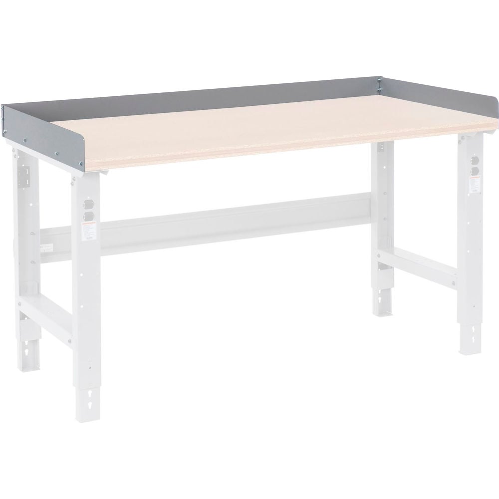 Global Industrial 493634GY Back & End Stops for Workbench Top - 96 x 36 x 3 in. - Gray