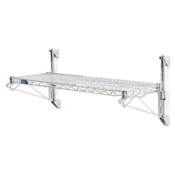 Global Industrial B1136992G Nexel Poly-Green Wall Mount Wire Shelving - 24 x 14 x 14 in. - 1-Shelf Starter