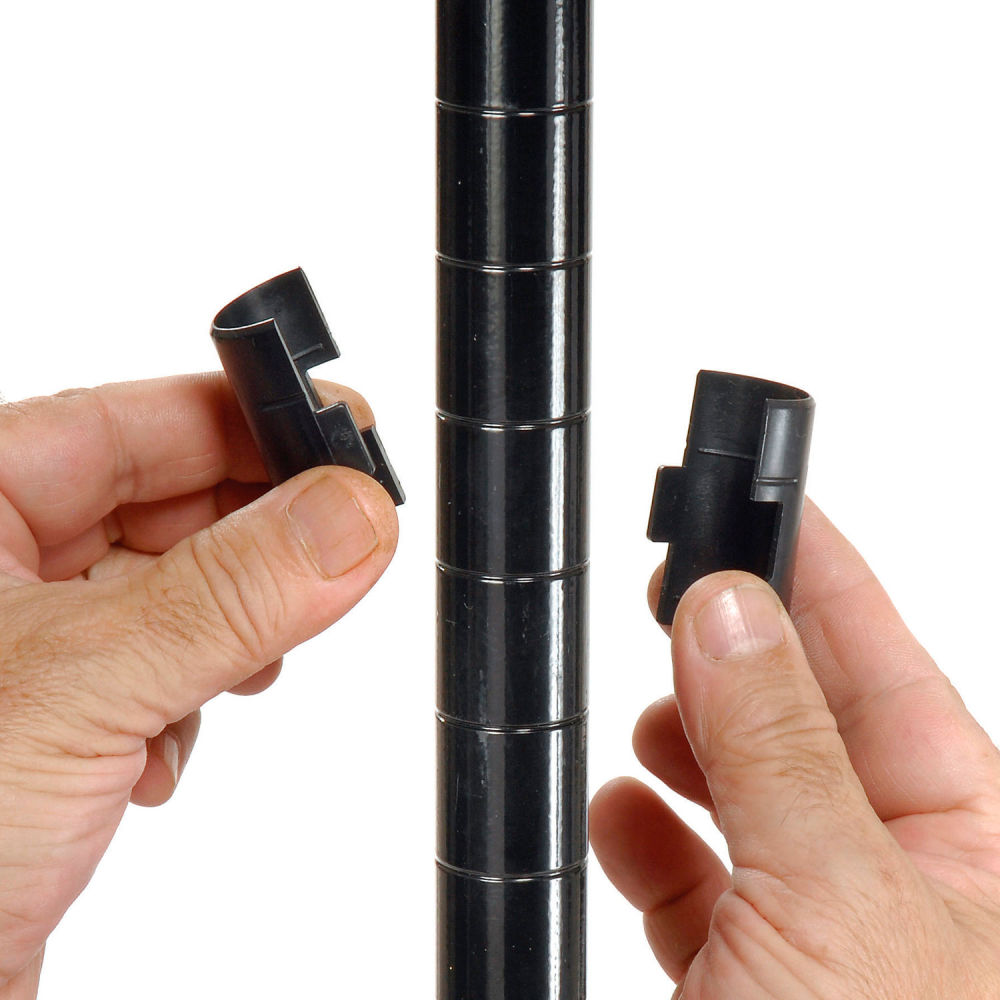 Global Industrial 711262 Nexel P34B Black Epoxy Post - 34 in. - Pack of 4
