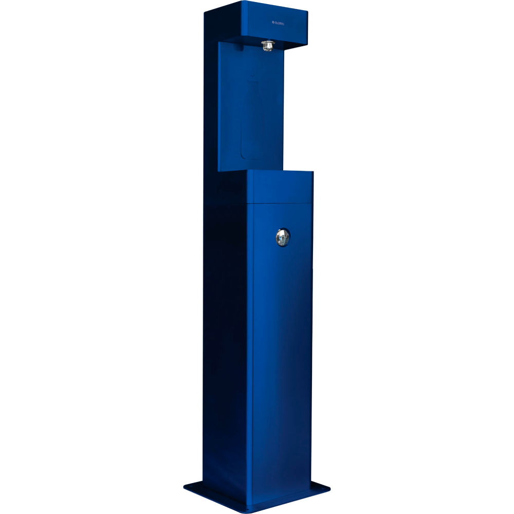 Picture of Global Industrial 761222BL Outdoor Pedestal Bottle Filling Station&#44; Blue