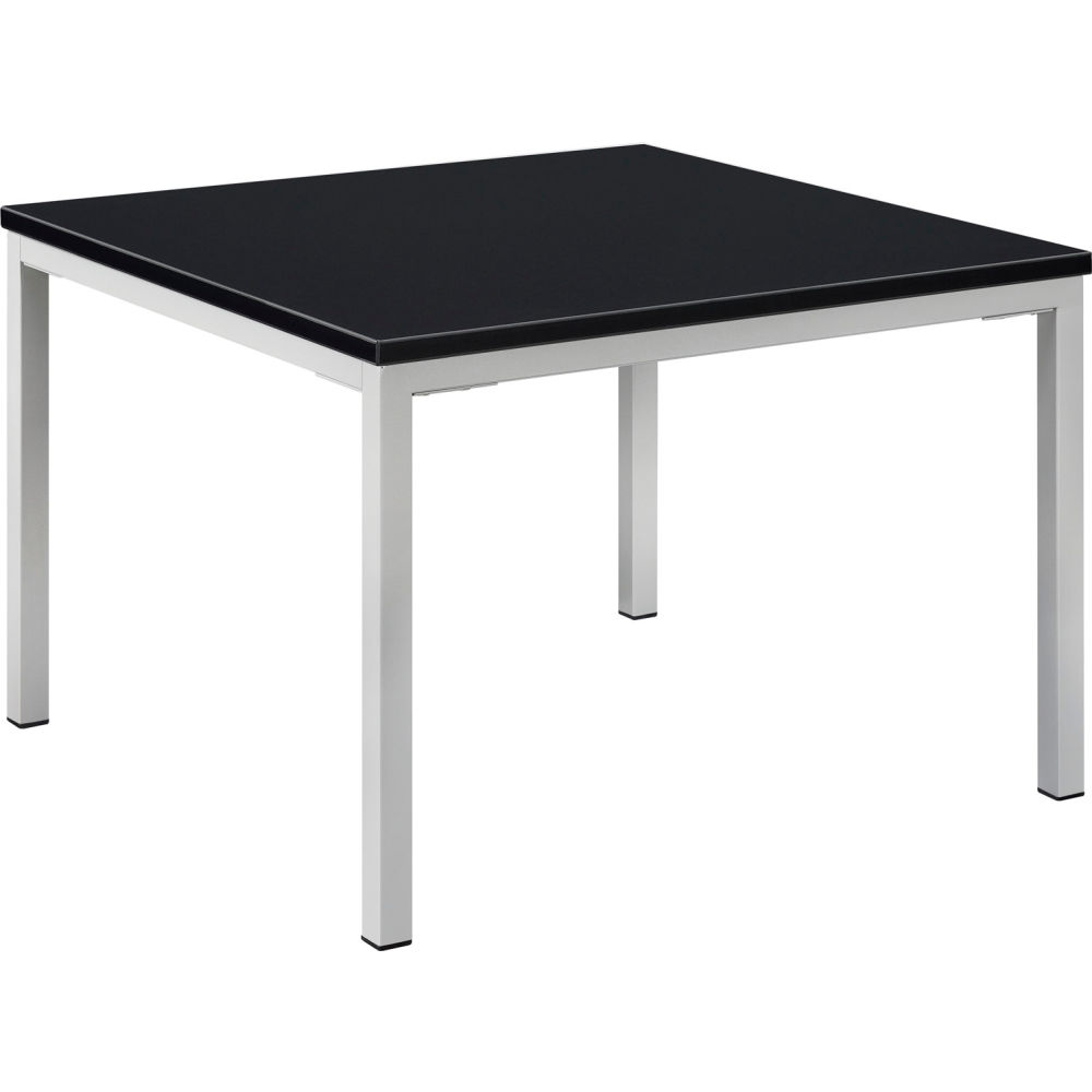 Global Industrial 695754BK Wood End Table with Steel Frame - 24 x 24 in. - Black