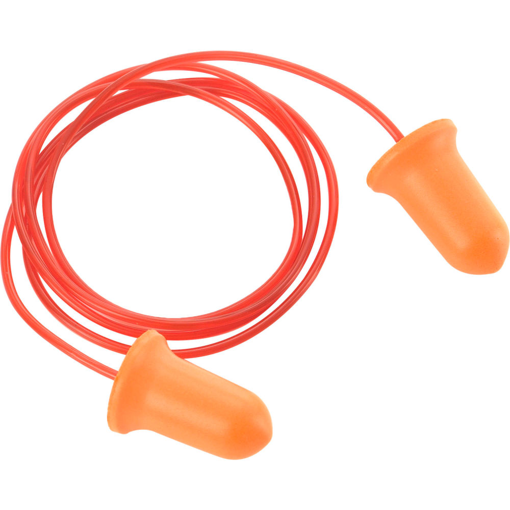 Corded Bell Earplugs - Orange - 100 Pairs - NRR 32 dB
