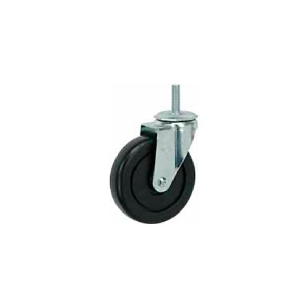 585499 Faultless Swivel Threaded Stem Caster 5 in. Polyolefin Wheel, Black