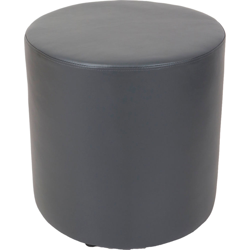 Global Industrial 695629GY-AM Protective Round Reception Ottoman, Gray