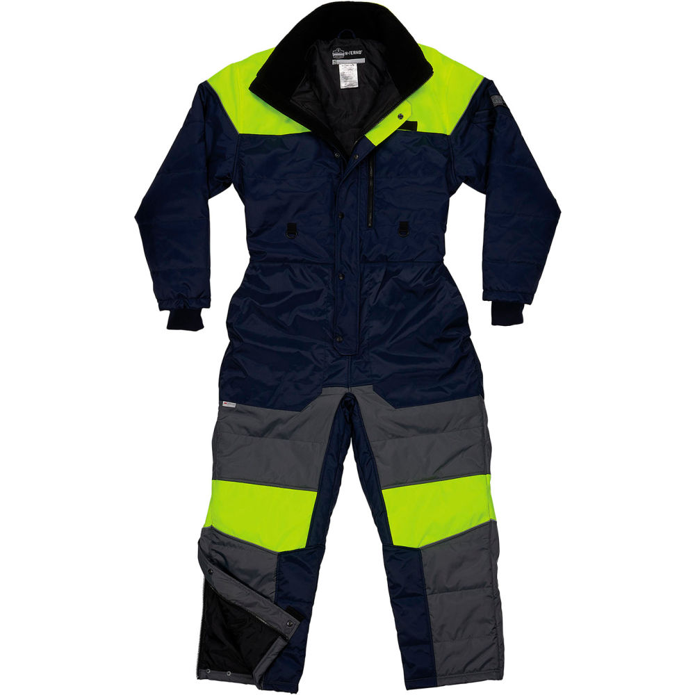 B3159174 6475 Cold Storage Thermal Insulated Coverall, Navy - Medium