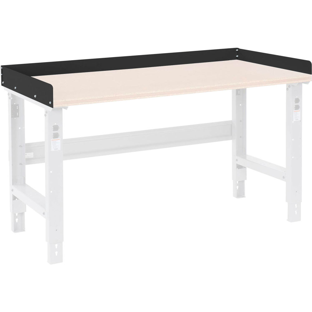 Global Industrial 493634BK Back & End Stops for Workbench Top - 96 x 36 x 3 in. - Black