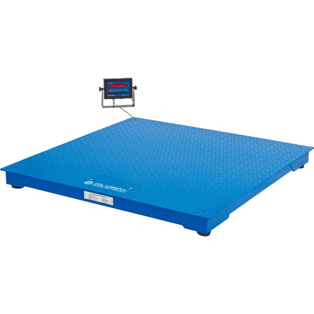 Global Industrial 412227 NTEP Pallet Scale with LED Indicator - 4 x 4 ft. 10000 x 2 lbs