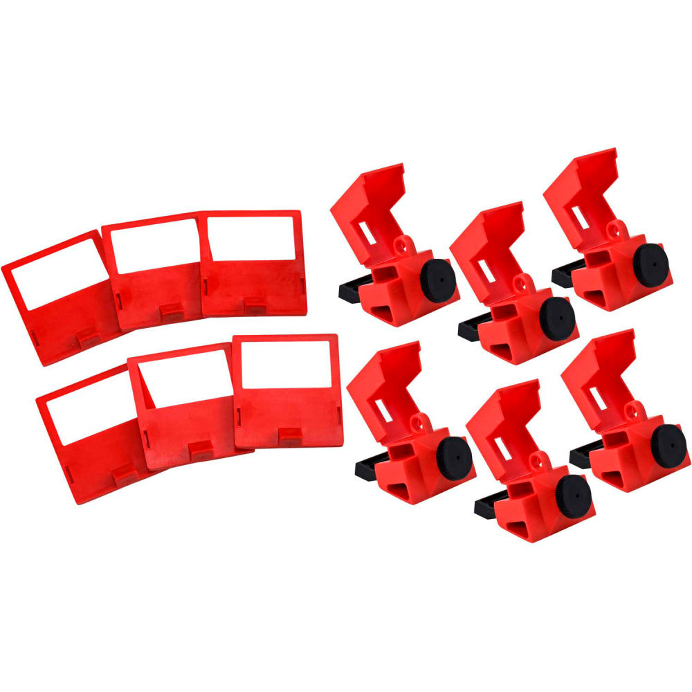 B2249554 65966 480 & 600V Clamp-On Circuit Breaker Lockout - Polypropylene - 1.562 x 3.25 in.
