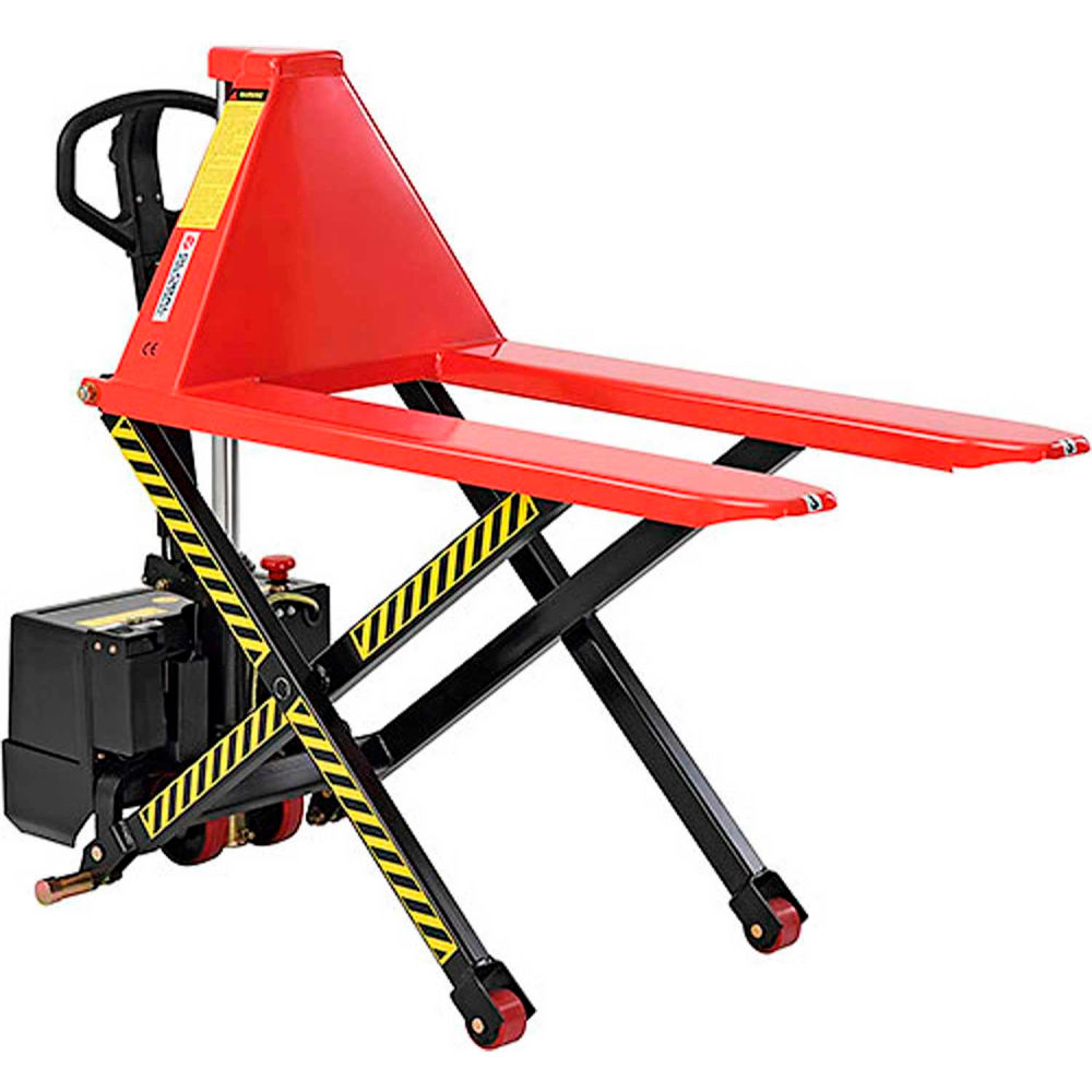 Picture of Global Industrial 989066 Battery Powered High-Lift Skid Truck - 3300 lbs Capacity 21 x 44 in. Forks