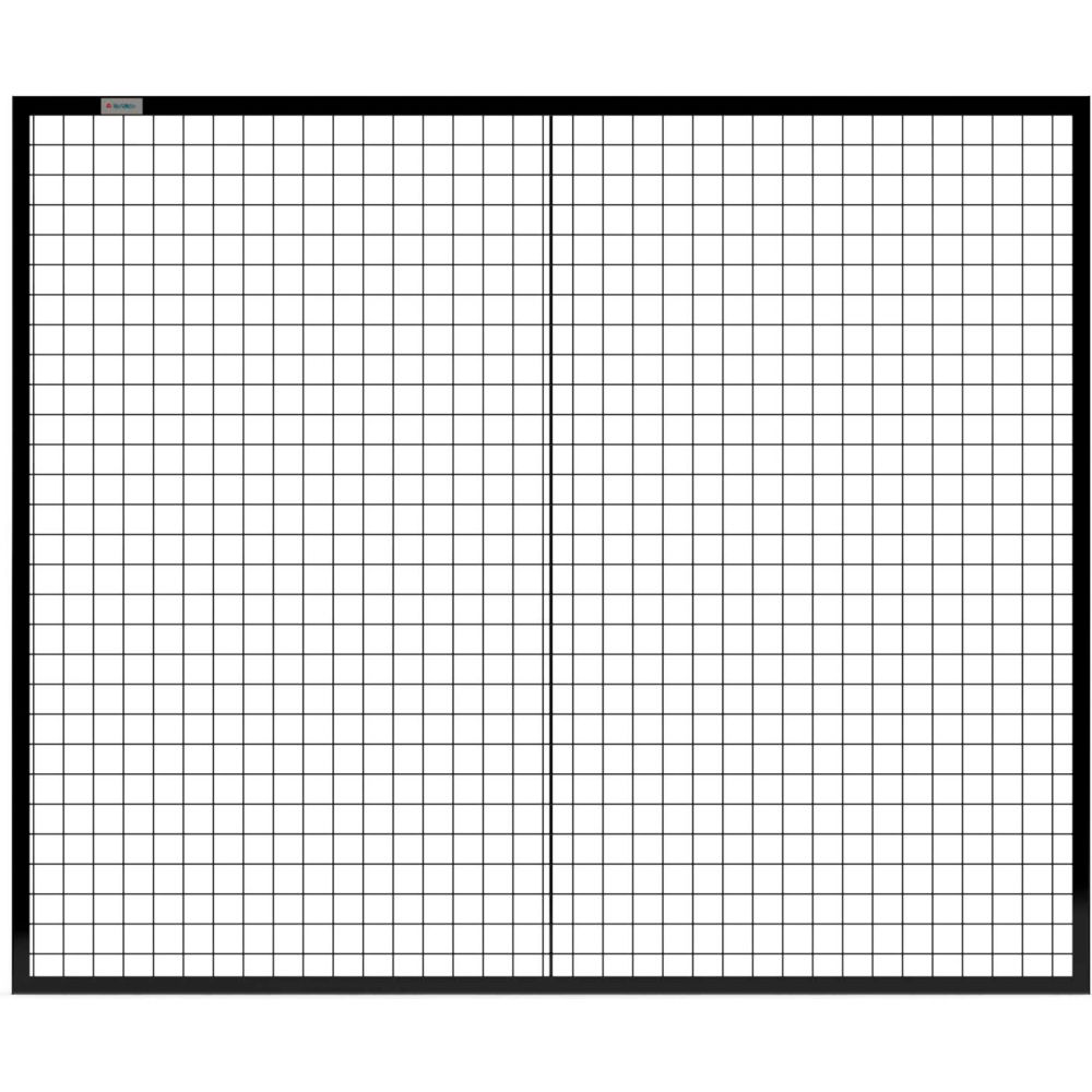 Global Industrial 800487BK 6 ft. Machine Wire Guard Panel, Black