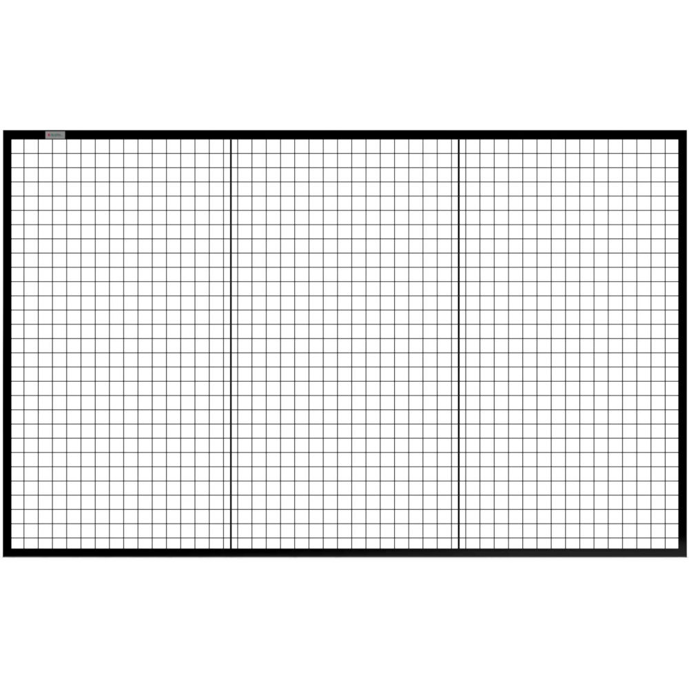 Global Industrial 800489BK 8 ft. Machine Wire Guard Panel, Black