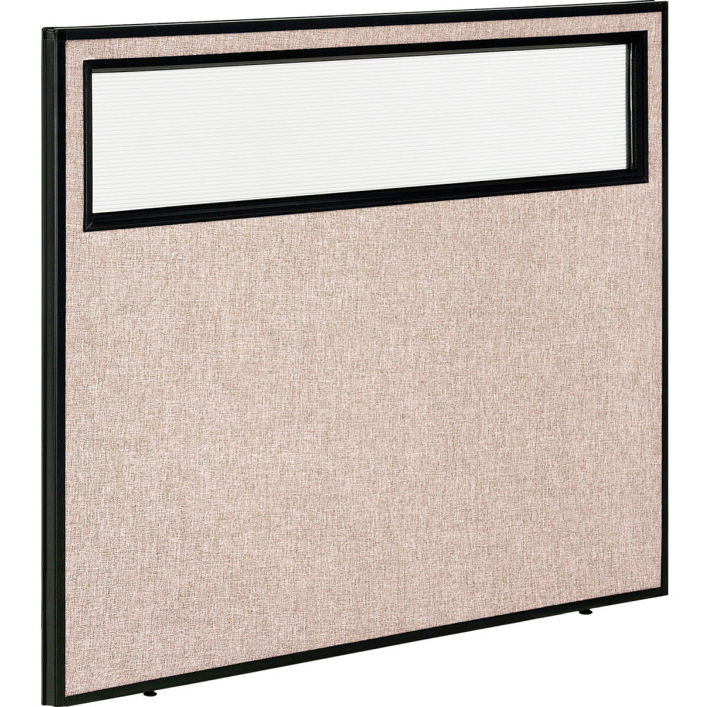 Global Industrial 694755WTN 48.25 x 42 in. Office Partition Panel with Partial Window, Tan