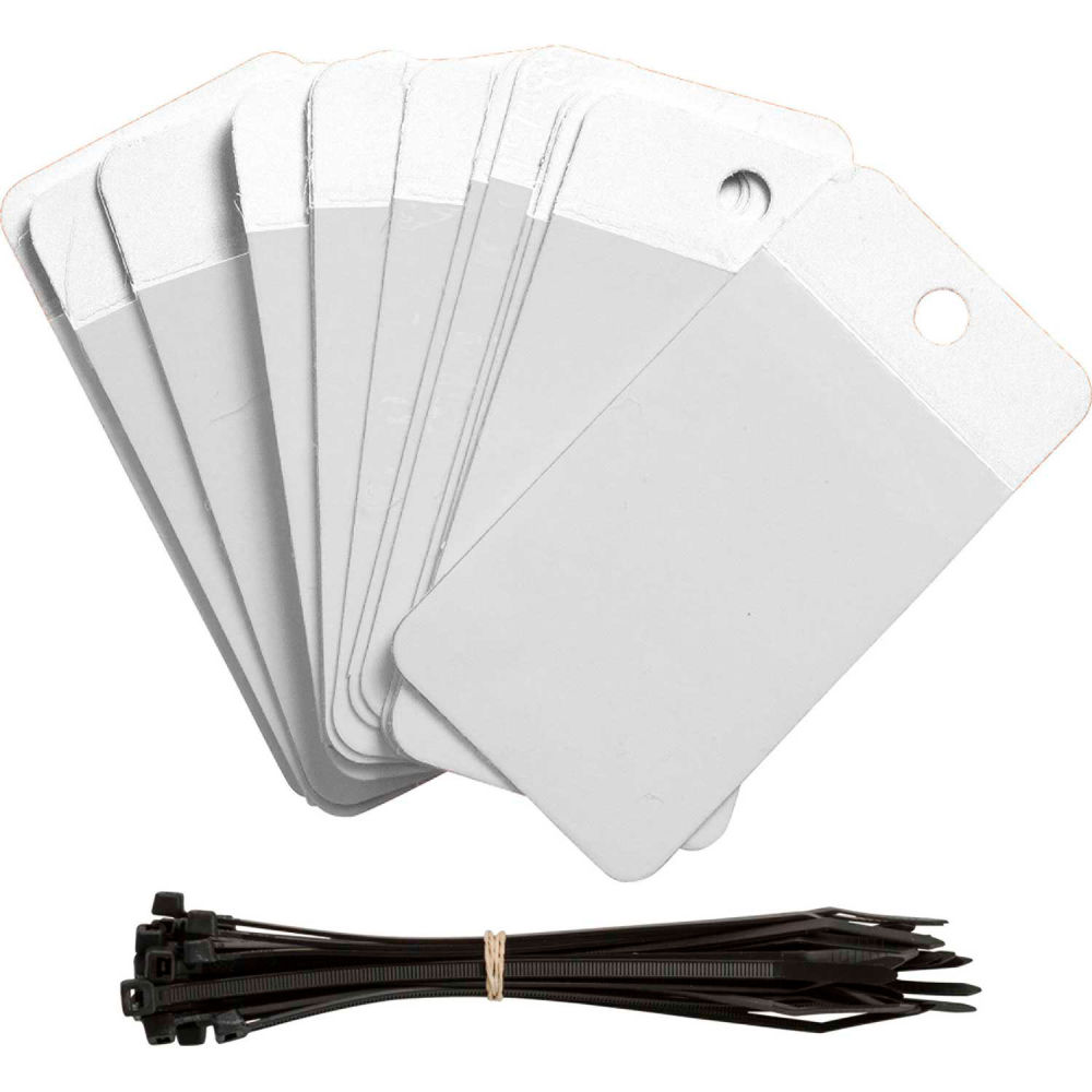 B2249754 102009 Self-Laminating Polyester Blank Tags, White - 3.25 x 5 in. - Pack of 25