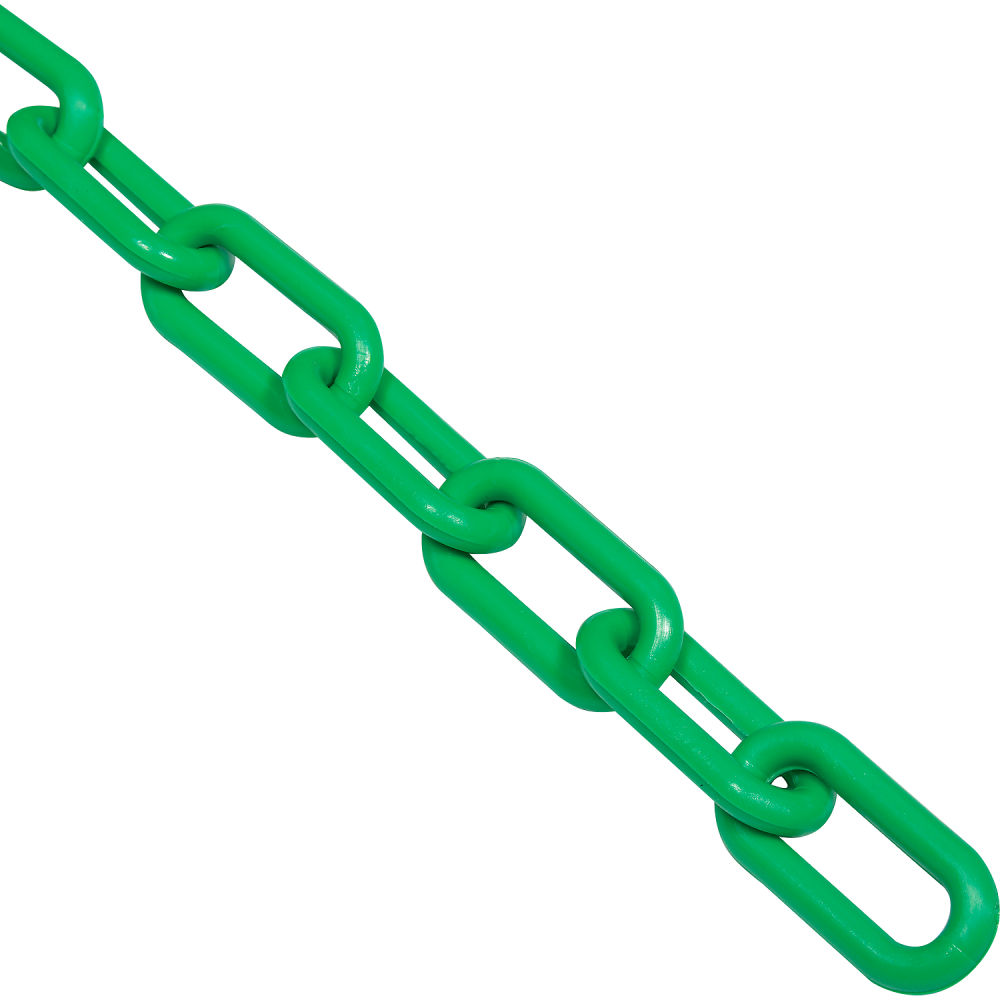 Plastic Chain Barrier - Green - 1.5 in. x 50 ft. - UV Resistant