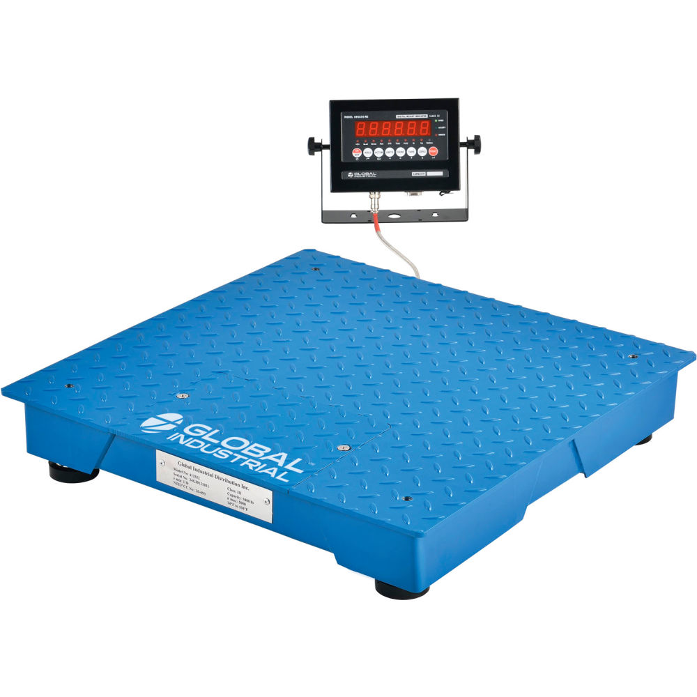 Global Industrial 412552 NTEP Pallet Scale with LED Indicator - 2 x 2 ft. - 5000 x 1 lbs