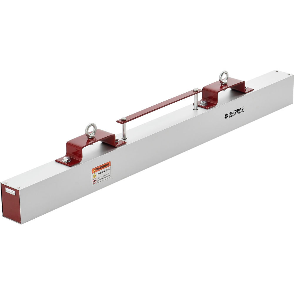 Global Industrial 641799 Hang-Type Magnetic Sweeper with Forklift Hanger 48 in. Cleaning Width