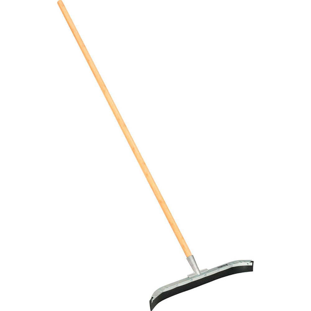 Global Industrial 641537 24 in. Curved Floor Squeegee with Wood Handle - Pack of 4