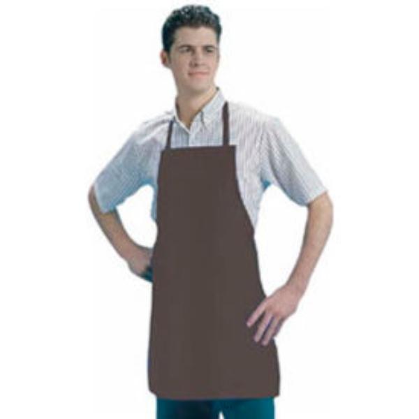 Picture of Carlisle Sanitary Maintenance B507377 San Jamar 604VBA-BR Heavyweight Bib Apron Vinyl&#44; Brown - 25 x 28 in.