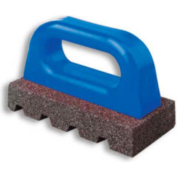 B607673 Fluted Rub Bricks 6 x 3 in. x 1 in. 60 Grit Plastic Handle