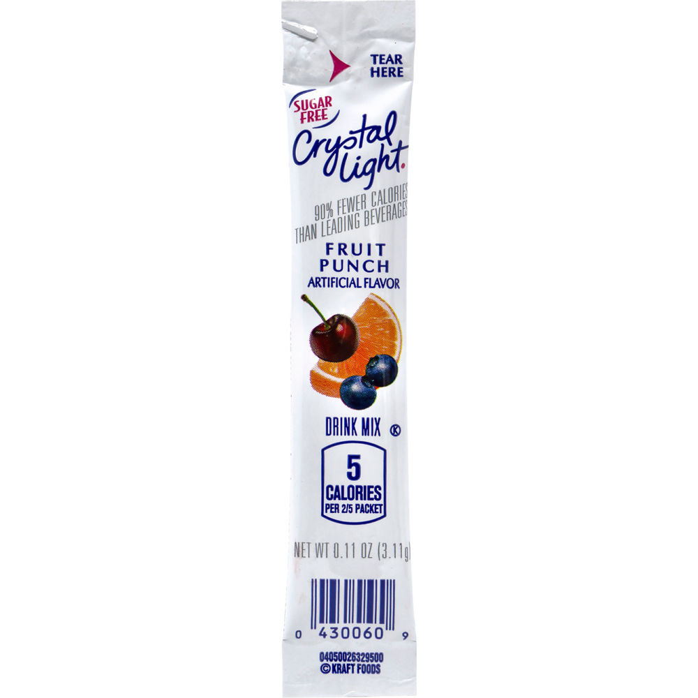 Picture of Green Rabbit Holdings B2946450 CRYSTAL LIGHT On-The-Go Sugar-Free Drink Mix Fruit Punch - 30 Count - Pack of 2