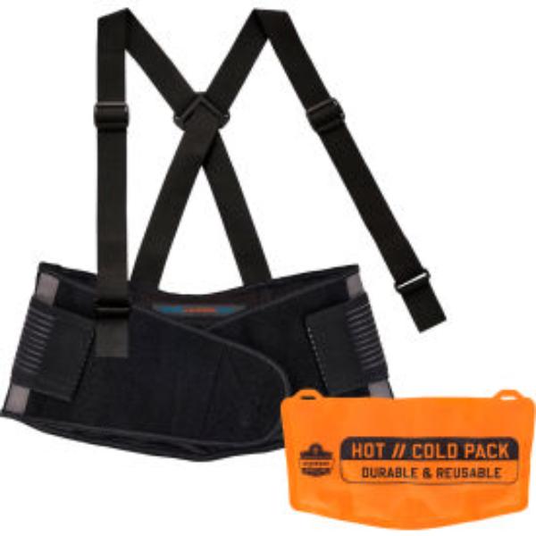 B3159272 Proflex 1675 Back Support Brace with Cooling & Warming Pack, Black - 2XL