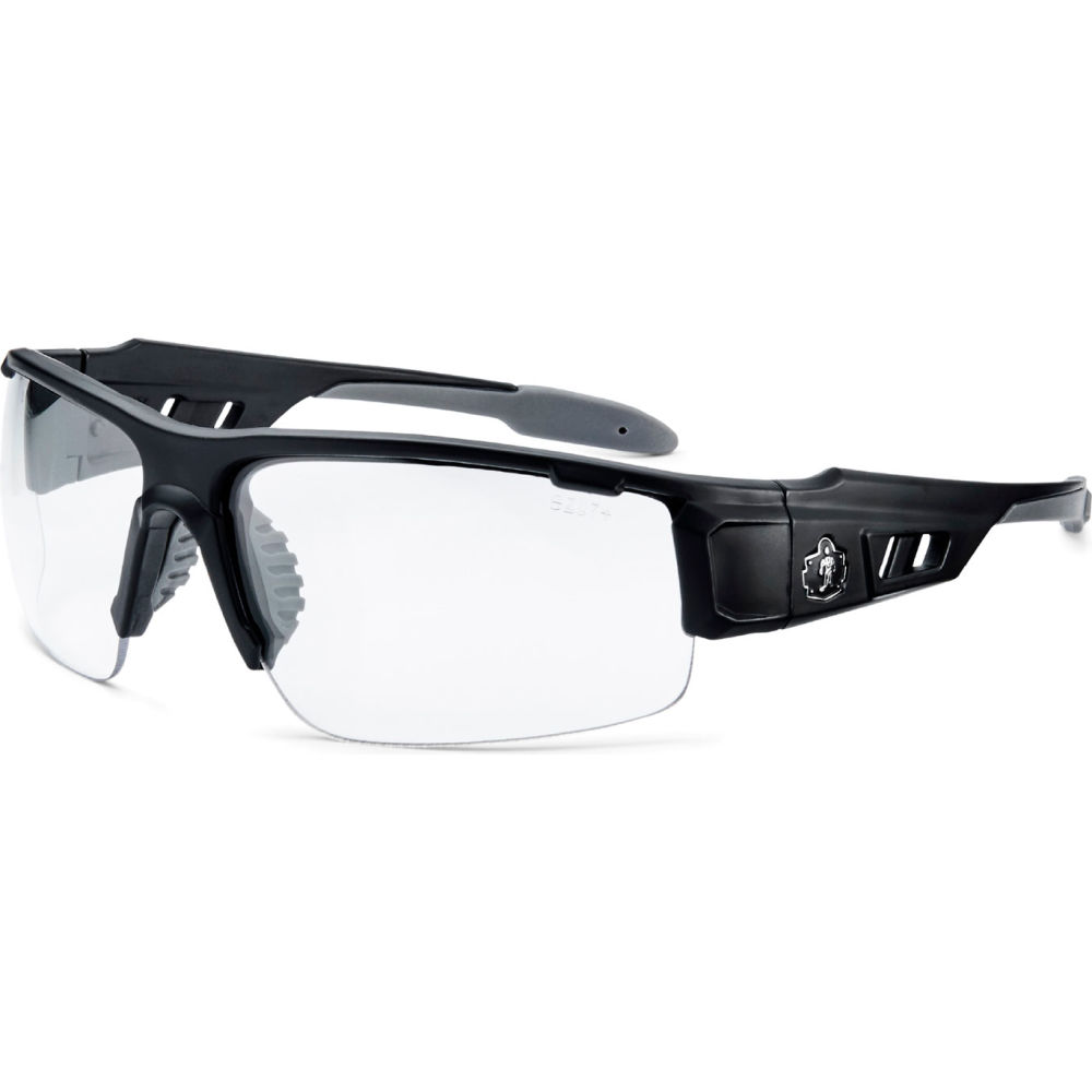 DAGR-AFAS, Safety Glasses, Anti-Scratch & Fog-Off+, Clear Lens, Matte Black Frame Frame, Half-Frame