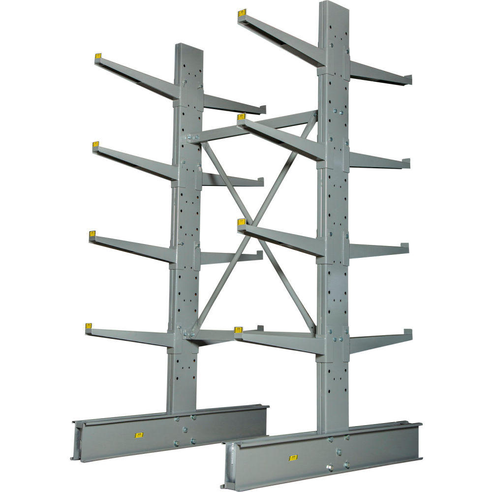 Global Industrial 320830 Double Sided Medium Duty Cantilever Rack Starter - 2 in. Lip 48 x 60 x 96 in.