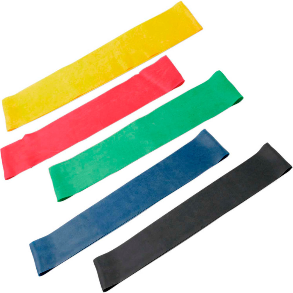 B2188762 CanDo Exercise Band - Loop 15 in. Long 5 Color - Set of 10