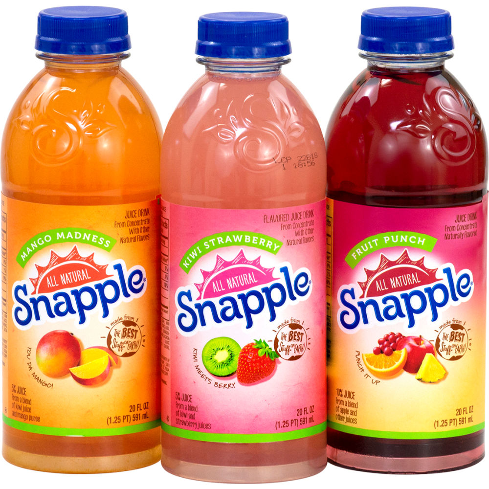 Picture of Green Rabbit Holdings B2946279 SNAPPLE All Natural Juice Drink Variety Pack - 20 fl oz - 24 Count