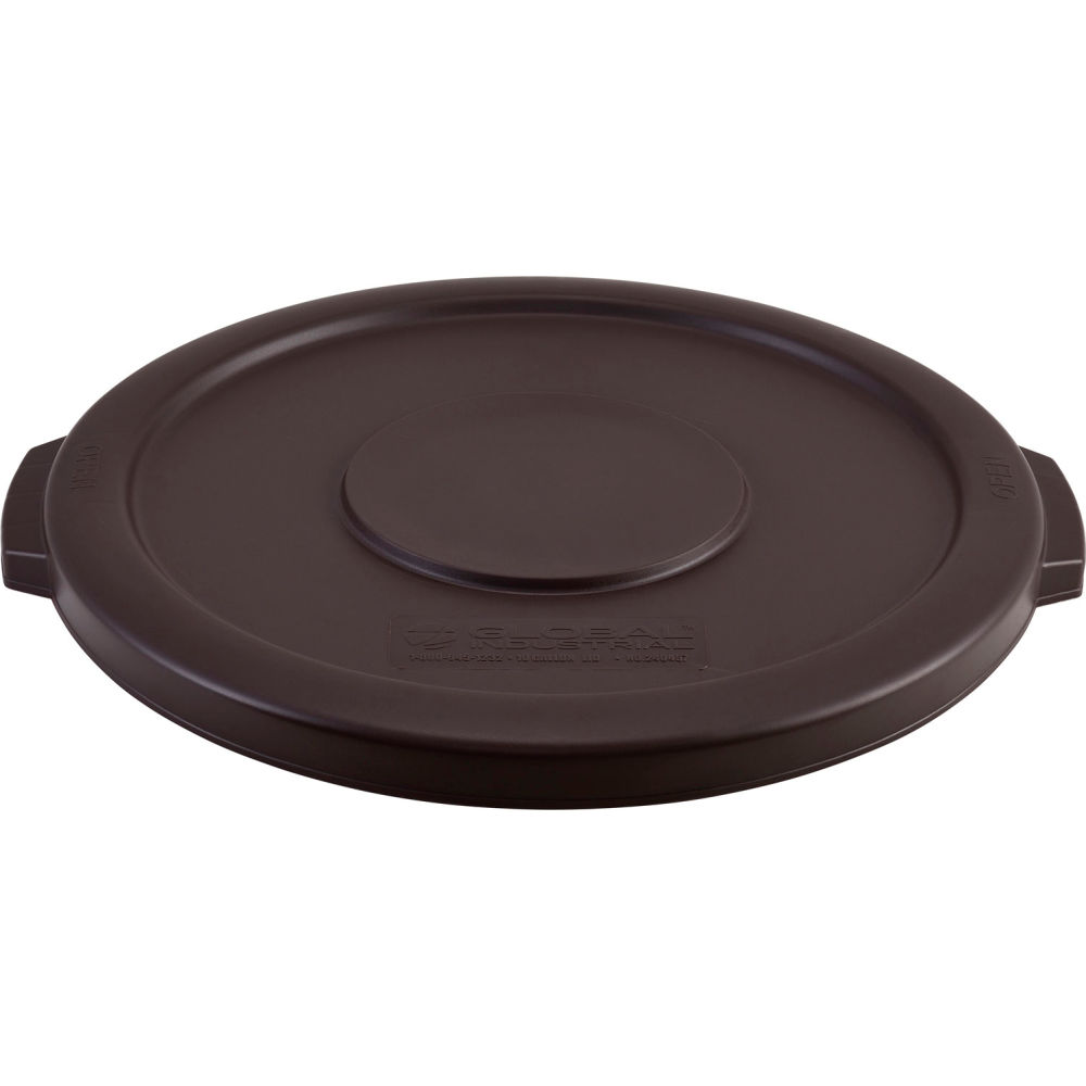 Global Industrial 240457BN Plastic Trash Can Lid - 10 gal, Brown