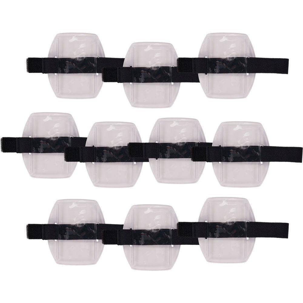 Squids 3386 Arm Band ID Holder - Black - Pack of 10 - Adjustable Fit