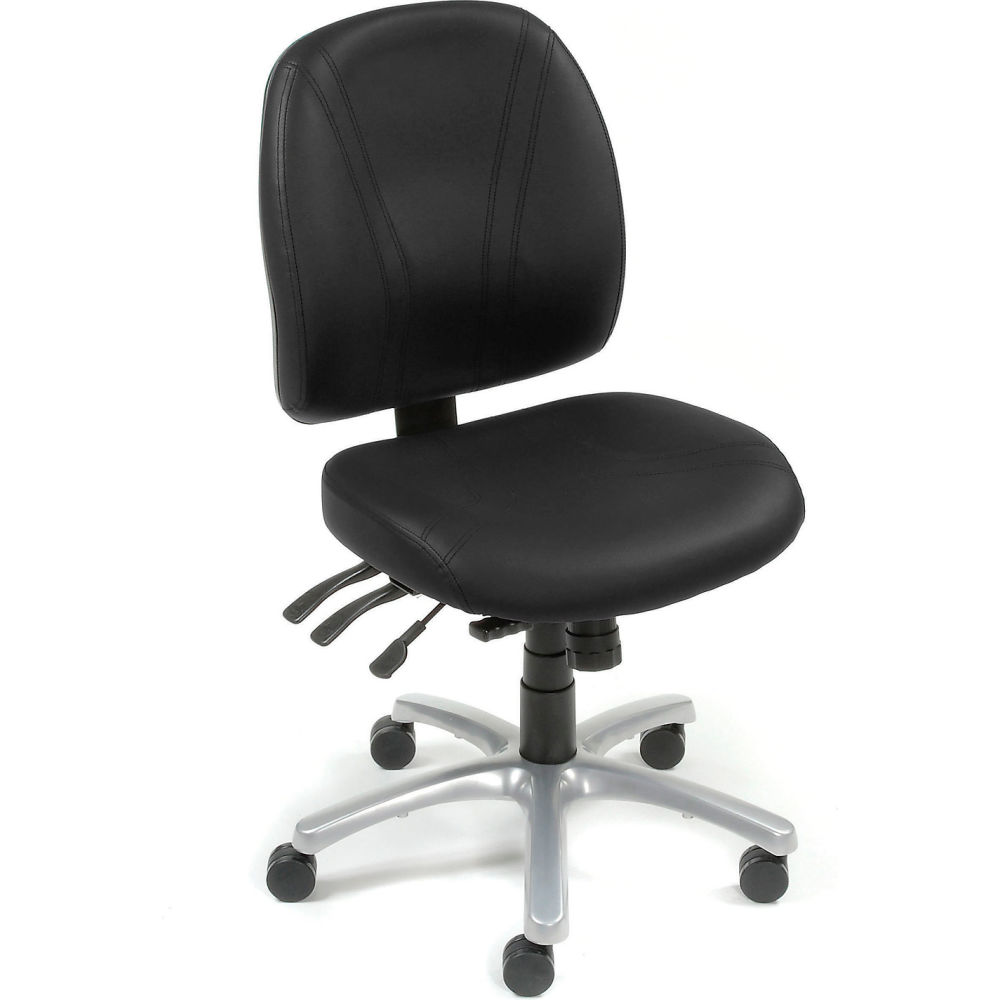Global Industrial 250605BK-AM Interion Protective Multifunctional Office Chair, Black